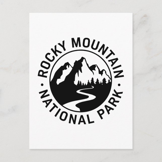 Emblem i nationalparken Rocky Mountain Vykort (Framsida)