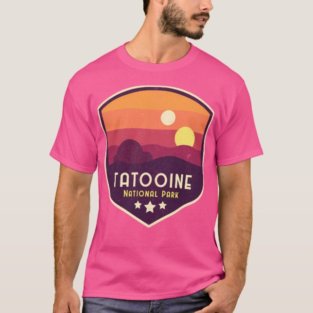 Emblem i nationalparken Tatooine T Shirt (Framsida)