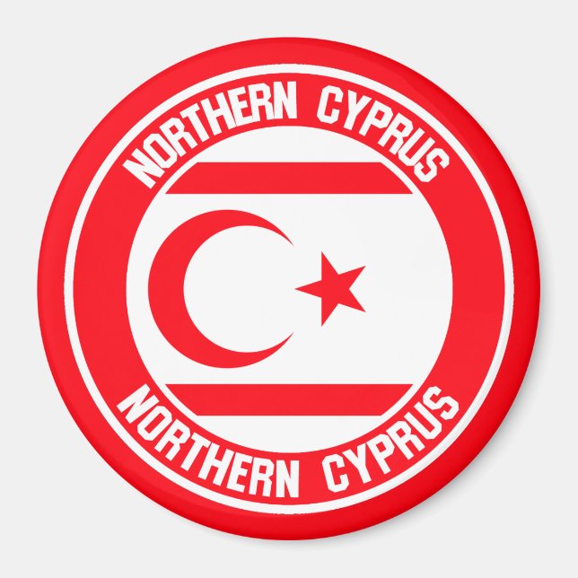 Emblem i norra Cypern Magnet (Framsidan)