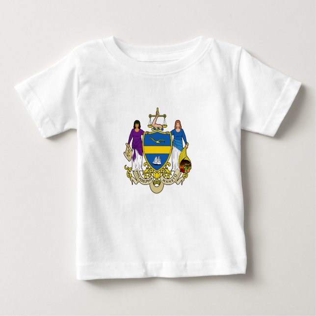 Emblem i Philadelphia, Pennsylvania Baby T-Shirt (Framsida)