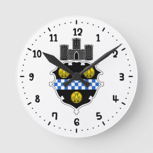 Emblem i Pittsburgh, Pennsylvania Square Wall Clo Rund Klocka