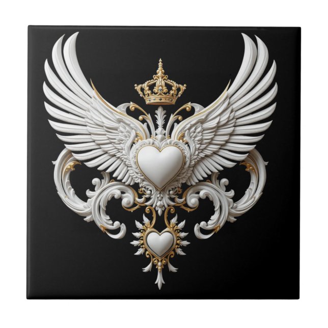 Emblem i Vingar Kakelplatta (Framsidan)