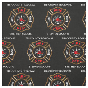 Emblem Namn och Fire Department Namn Tyg
