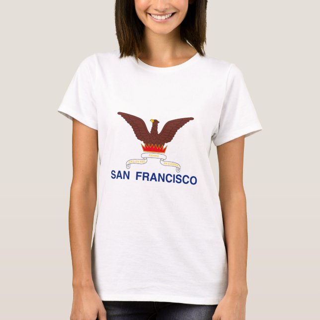 Emblem of San Francisco, California T-Shirt (Framsida)