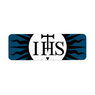 Emblem of the Society of Jesus Returadress Etikett