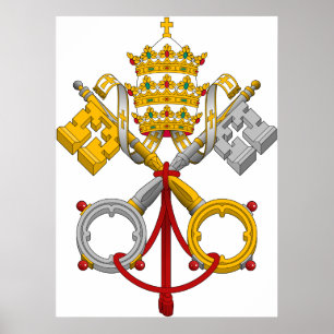 Emblem på påvens påvliga påvens påvliga Officiell  Poster
