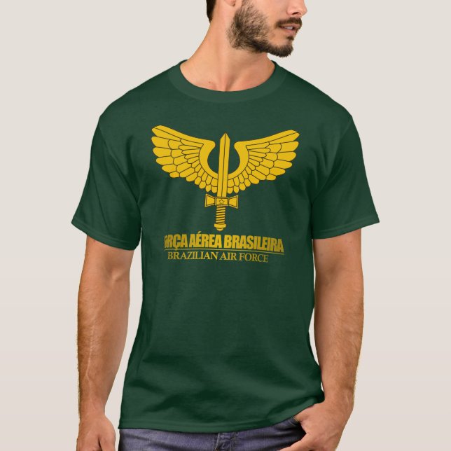 Emblem Shirts från den brasilianska Luft-styrkan Tee (Framsida)