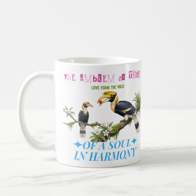 Emblemet för sann kärlek från vildmarken  kaffemugg (Vänster)