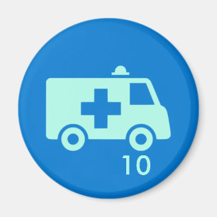 Emblemmagnet - ambulans 10 magnet