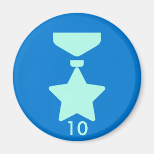 Emblemmagnet - medalj 10 magnet