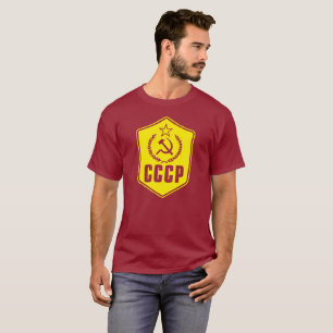 Emblemmanar för CCCP kommunistiska skjorta T-shirt