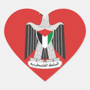 emblempalestine myndighet hjärtformat klistermärke