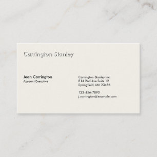 Embossed Account Executive Ivory Visitkort