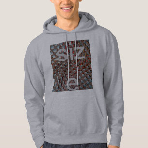 Embossed Ash Grått Maroon Checkded: A Modern Art Hoodie