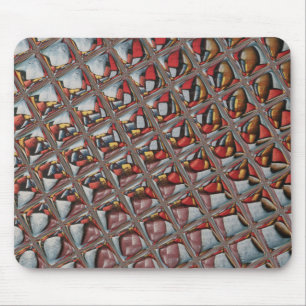 Embossed Ash Grått Maroon Checkded: A Modern Art Musmatta