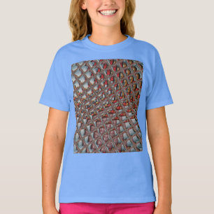 Embossed Ash Grått Maroon Checkded: A Modern Art T Shirt