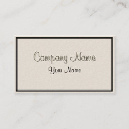 Embossed Blommigt Tan med Gräns Affärskort Visitkort