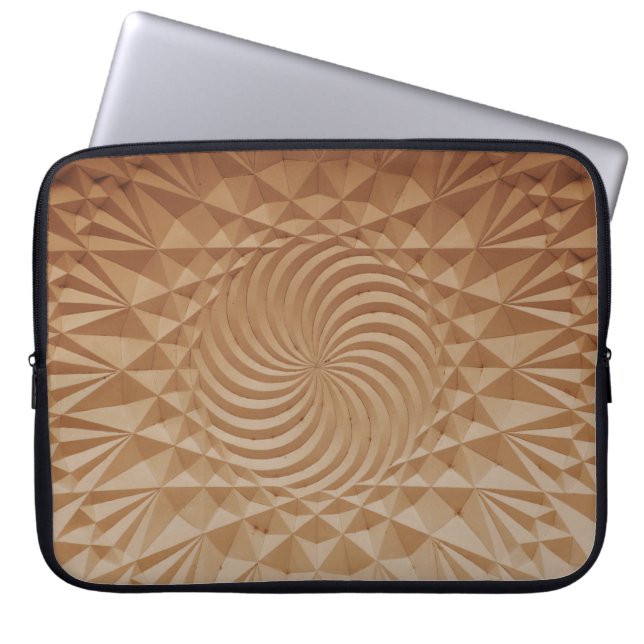 Embossed brunbrunt yta laptop fodral (Framsidan)