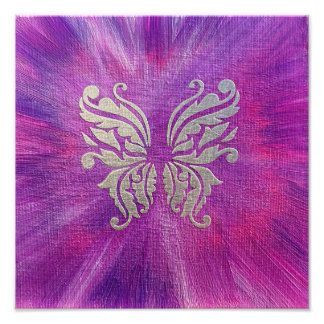 Embossed butterfly art fototryck