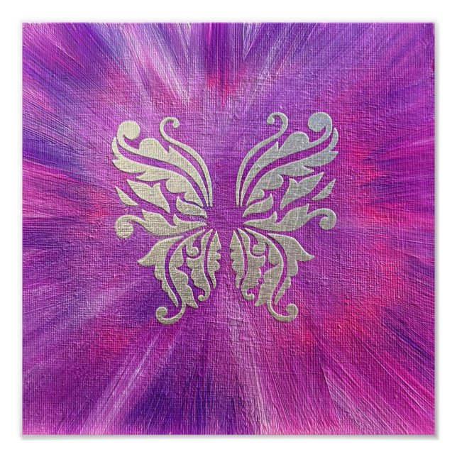 Embossed butterfly art fototryck (Framsidan)