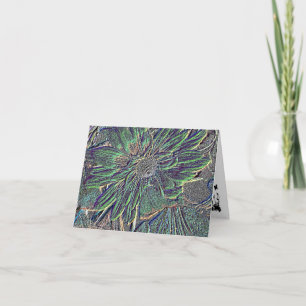 Embossed Flowers with Färg Kort