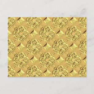 Embossed Gold Foil Vykort