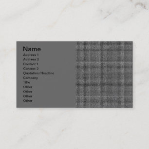 EMBOSSED GRÅTT GRÅTT Business MODERN GRID STYLEB Visitkort