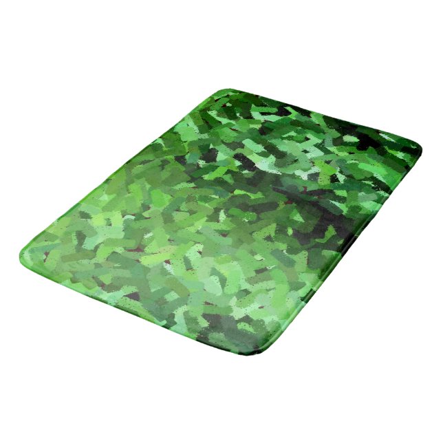 Embossed Grönt Grass Bath Mat Badrumsmatta (Vinklad)