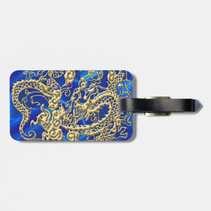 Embossed Guld Dragon Bagagebricka