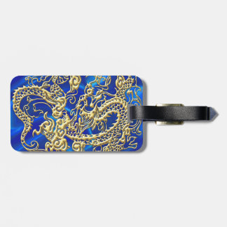 Embossed Guld Dragon Bagagebricka