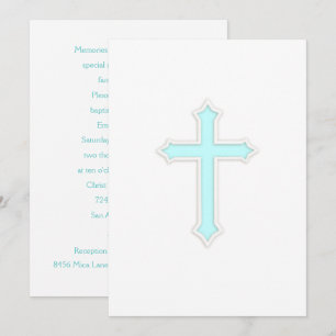 "Embossed" Kor Aqua Inbjudningar