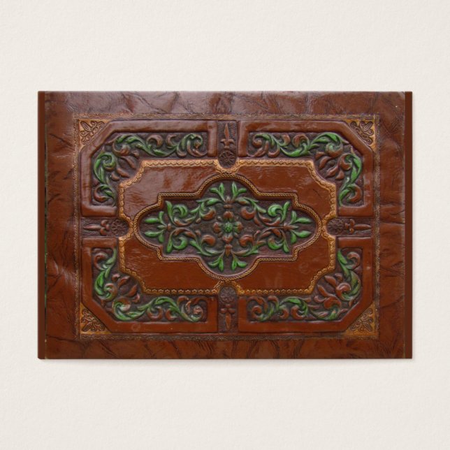 Embossed Leather look ~ ATC Visitkort (Framsidan)