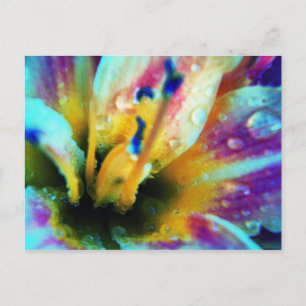 Embossed Lily vycard Vykort