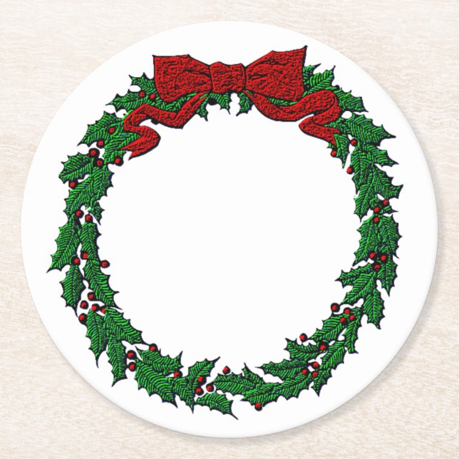 Embossed look Holly Wandeans Underlägg Papper Rund (Framsidan)