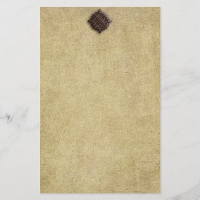 Embossed Medallion- No Linjer Stationery Brevpapper (Framsida)