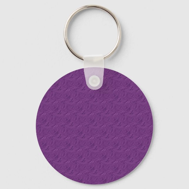 Embossed Ro Lavender Lila Nyckelring (Framsida)