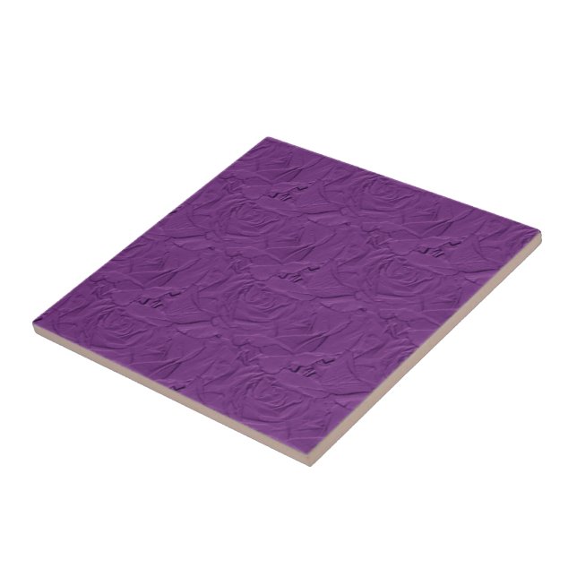 Embossed Ro Lavender Lila TILE Kakelplatta (Sidan)