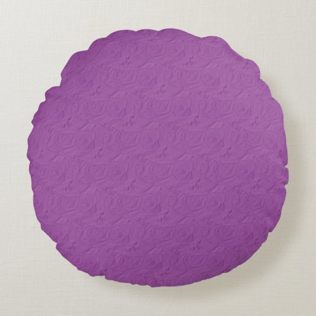 Embossed Ro, Lilac Lila - Round Dekorativ kudde (Framsidan)