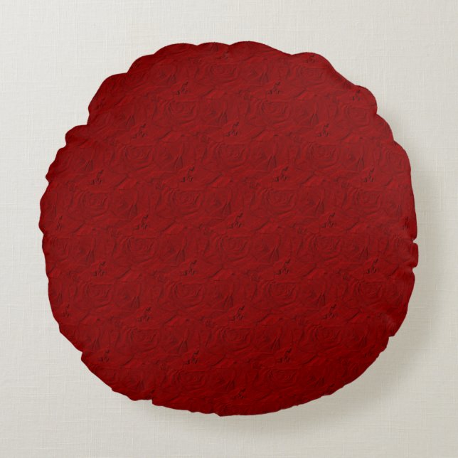 Embossed Ro, Red - Round Dekorativ kudde (Framsidan)
