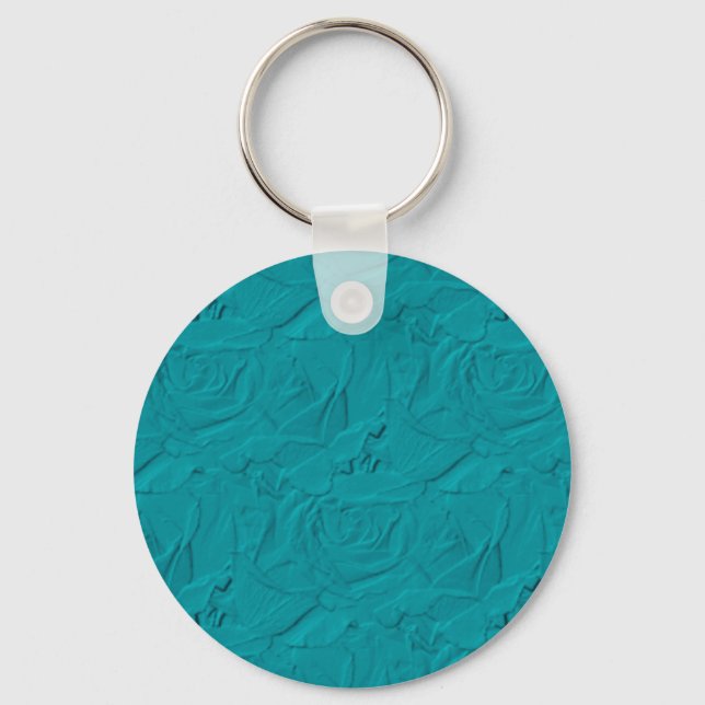 Embossed Ro Teal Keychain Nyckelring (Framsida)