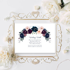 Embrace Blommigt Wishing well Bröllop | Burgundy Tilläggskort