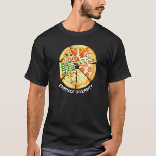 Embrace Diversity Delicious Pizza Slices I Kärlek T Shirt