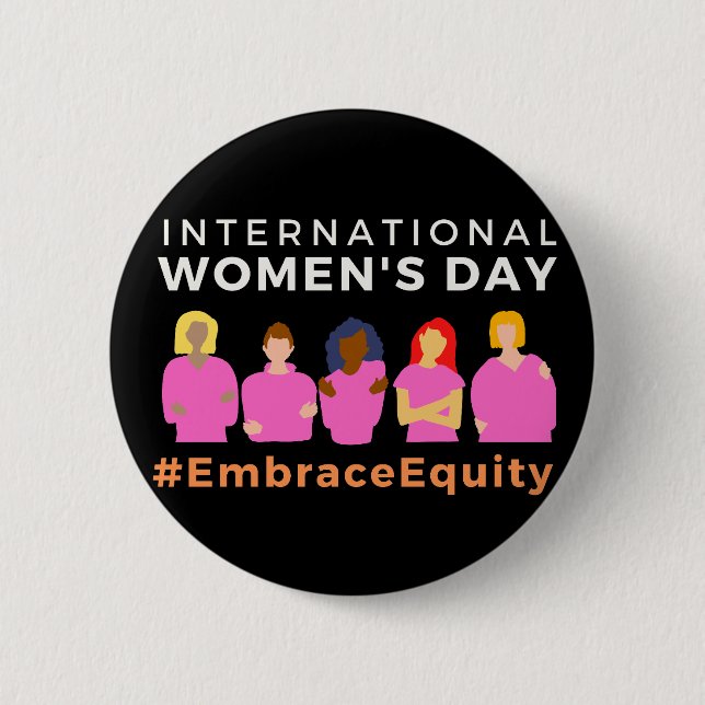 Embrace Equity Internationell Women's Day 2023 Knapp (Framsida)