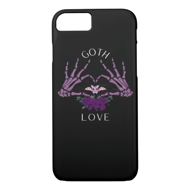 Embrace Goth Skeleton Heart Case-Mate iPhone Skal (Baksida)