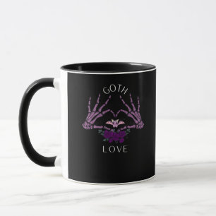 Embrace Goth Skeleton Heart Mugg