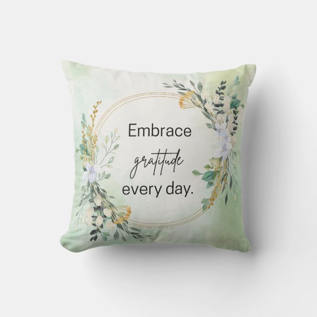 Embrace Gratitude Pillow Kudde (Framsida)