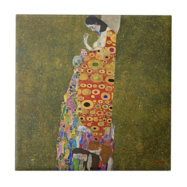 Embrace Hope med Gustav Klimts mästerverk Kakelplatta (Framsidan)