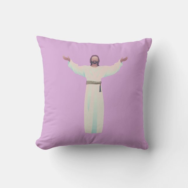 Embrace Jesus-Dekorativ kudde i Lavender (Framsida)