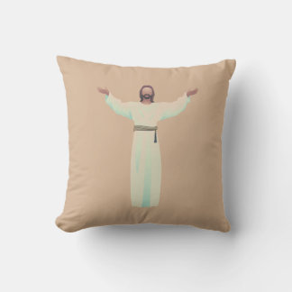 Embrace Jesus-dekorativ kudde i Tan, Christian Gif