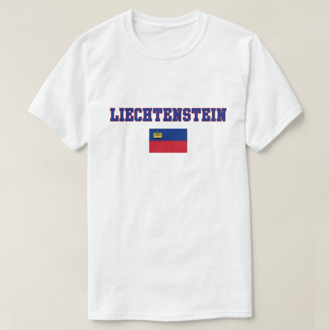 Embrace Liechtenstein Pride Flagga T-Shirt (Design framsida)